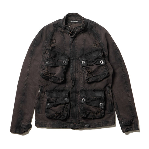 JULIUS 917BLM1-BW Dark Brown / Gas Mask Jacket